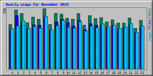 Hourly usage for November 2018