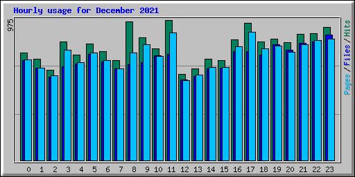 Hourly usage for December 2021