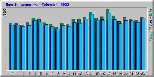 Hourly usage for February 2022