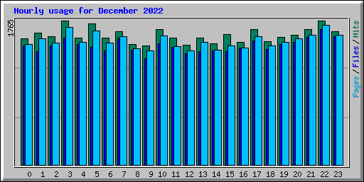 Hourly usage for December 2022