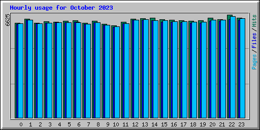 Hourly usage for October 2023