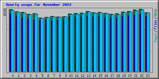 Hourly usage for November 2023