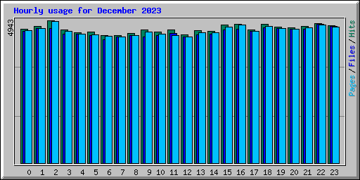 Hourly usage for December 2023