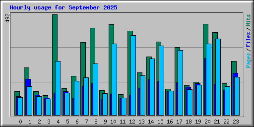 Hourly usage for September 2025