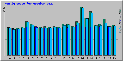 Hourly usage for October 2025