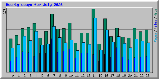 Hourly usage for July 2026