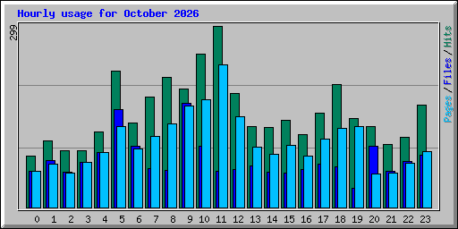 Hourly usage for October 2026
